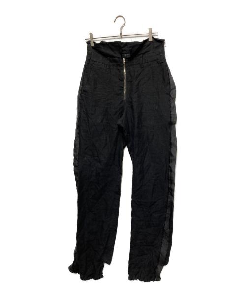 Midorikawa（ミドリカワ）Midorikawa (ミドリカワ) LINEN TROUSER PANTS/リネン トラウザー パンツ ブラック サイズ:Sの古着・服飾アイテム
