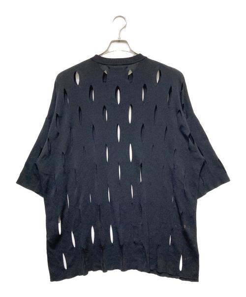 MAISON SPECIAL（メゾンスペシャル）MAISON SPECIAL (メゾンスペシャル) プライムオーバースラッシュニットTシャツ ブラック サイズ:1の古着・服飾アイテム
