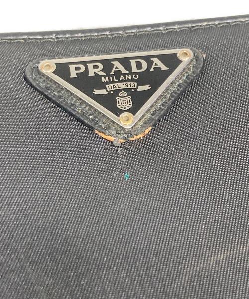 PRADA（プラダ）PRADA (プラダ) テスートナイロンラウンドジップ長財布 ブラックの古着・服飾アイテム