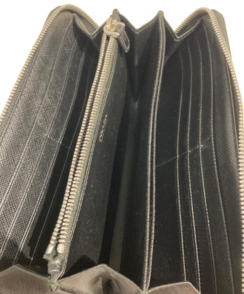 PRADA（プラダ）PRADA (プラダ) テスートナイロンラウンドジップ長財布 ブラックの古着・服飾アイテム