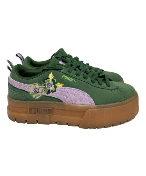 PUMA（プーマ）PUMA (プーマ) MAYZE LIBERTY GREENER PASTURES PASTEL LILAC グリーン サイズ:25の古着・服飾アイテム