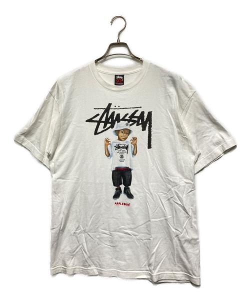 stussy（ステューシー）stussy (ステューシー) APPLEBUM (アップルバム) プリントTシャツ ホワイト サイズ:XLの古着・服飾アイテム