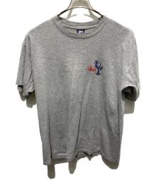 OLD STUSSY（オールドステューシー）の古着「シャドーマンプリントTシャツ 紺タグ　90’S」｜グレー