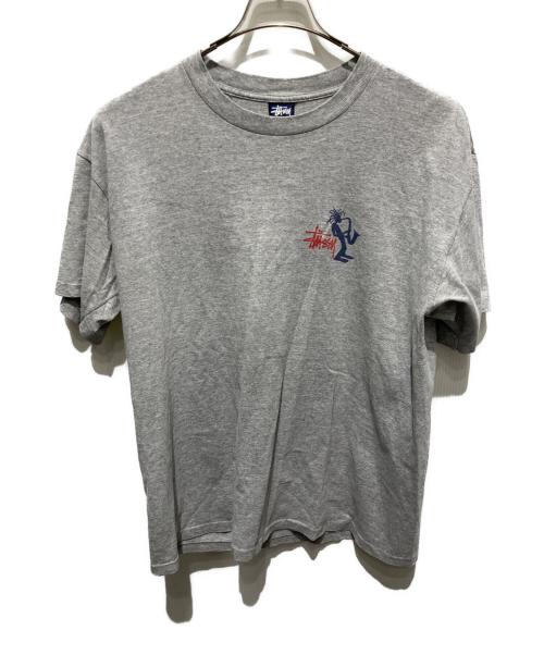 OLD STUSSY（オールドステューシー）OLD STUSSY (オールドステューシー) シャドーマンプリントTシャツ 紺タグ　90’S グレー サイズ:XLの古着・服飾アイテム