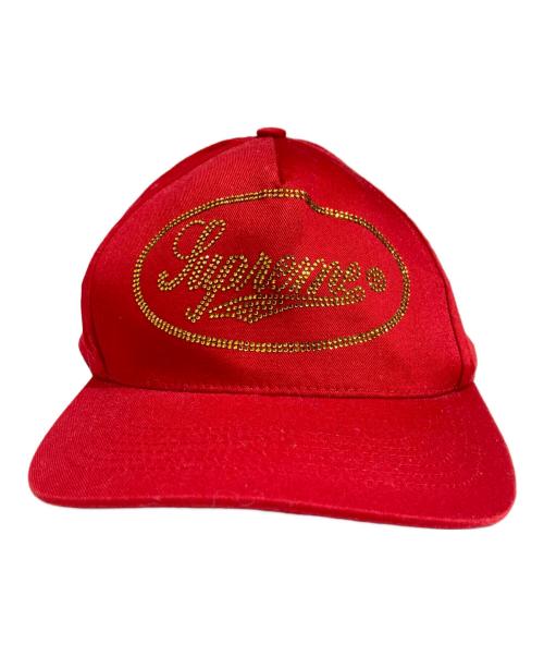 SUPREME（シュプリーム）Supreme (シュプリーム) 17AW Studded Script Logo 5-Panel レッドの古着・服飾アイテム
