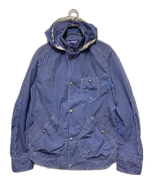 COMME des GARCONS JUNYA WATANABE MAN（コム デ ギャルソン ジュンヤ ワタナベ マン）COMME des GARCONS JUNYA WATANABE MAN (コム デ ギャルソン ジュンヤ ワタナベ マン) チェックジャケット/ナイロンジャケット/ギンガムチェック ブルー×ホワイト サイズ:Sの古着・服飾アイテム