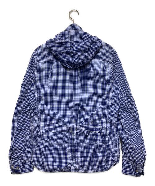 COMME des GARCONS JUNYA WATANABE MAN（コム デ ギャルソン ジュンヤ ワタナベ マン）COMME des GARCONS JUNYA WATANABE MAN (コム デ ギャルソン ジュンヤ ワタナベ マン) チェックジャケット/ナイロンジャケット/ギンガムチェック ブルー×ホワイト サイズ:Sの古着・服飾アイテム