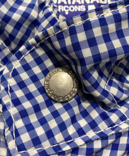 COMME des GARCONS JUNYA WATANABE MAN（コム デ ギャルソン ジュンヤ ワタナベ マン）COMME des GARCONS JUNYA WATANABE MAN (コム デ ギャルソン ジュンヤ ワタナベ マン) チェックジャケット/ナイロンジャケット/ギンガムチェック ブルー×ホワイト サイズ:Sの古着・服飾アイテム