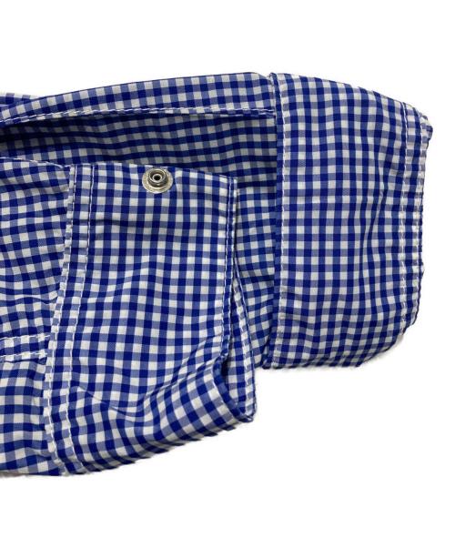 COMME des GARCONS JUNYA WATANABE MAN（コム デ ギャルソン ジュンヤ ワタナベ マン）COMME des GARCONS JUNYA WATANABE MAN (コム デ ギャルソン ジュンヤ ワタナベ マン) チェックジャケット/ナイロンジャケット/ギンガムチェック ブルー×ホワイト サイズ:Sの古着・服飾アイテム