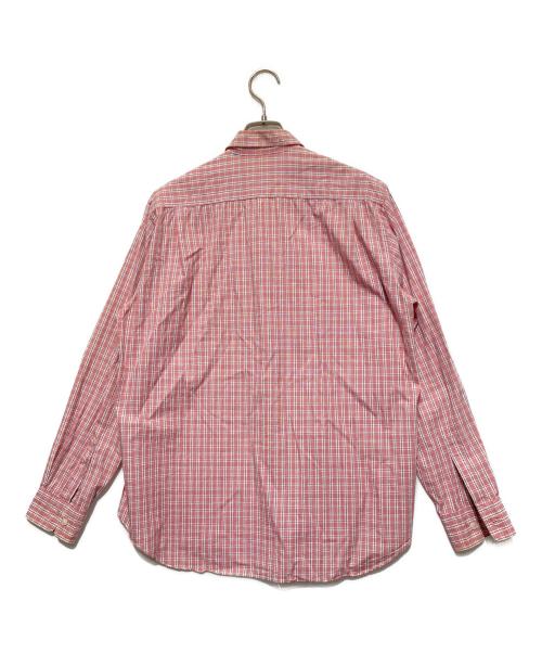 COMME des GARCONS HOMME（コムデギャルソン オム）COMME des GARCONS HOMME (コムデギャルソン オム) 切替チェックアセテートシャツ ピンク サイズ:Sの古着・服飾アイテム