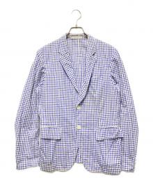 COMME des GARCONS HOMME（コムデギャルソン オム）の古着「チェックテーラードジャケット」｜ブルー×ホワイト