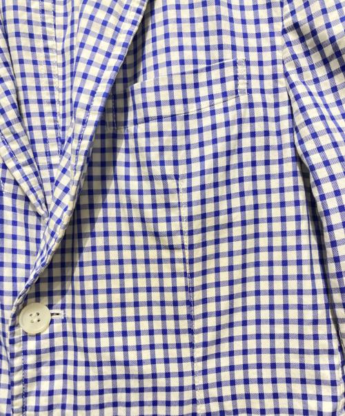 COMME des GARCONS HOMME（コムデギャルソン オム）COMME des GARCONS HOMME (コムデギャルソン オム) チェックテーラードジャケット ブルー×ホワイト サイズ:Sの古着・服飾アイテム