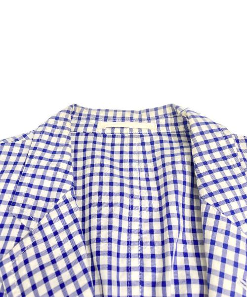 COMME des GARCONS HOMME（コムデギャルソン オム）COMME des GARCONS HOMME (コムデギャルソン オム) チェックテーラードジャケット ブルー×ホワイト サイズ:Sの古着・服飾アイテム