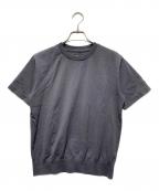 BATONERバトナ―）の古着「コットンブラウジング半袖Tシャツ」｜グレー