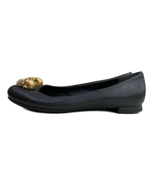 ALEXANDER McQUEEN（アレキサンダーマックイーン）ALEXANDER McQUEEN (アレキサンダーマックイーン) スカルバレエシューズ/パンプス ブラック サイズ:37の古着・服飾アイテム
