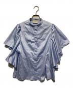UNITED ARROWS TOKYOユナイテッドアローズトウキョウ）の古着「ペプラム フレアスリーブブラウス」｜スカイブルー