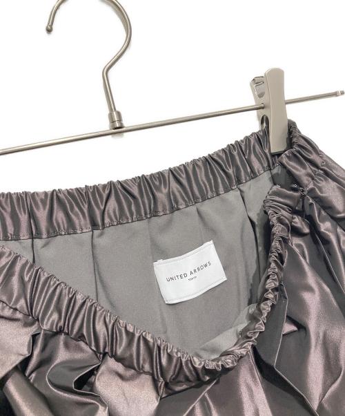 UNITED ARROWS TOKYO（ユナイテッドアローズトウキョウ）UNITED ARROWS TOKYO (ユナイテッドアローズトウキョウ) シャンブレータフタプリーツスカート ブラウン サイズ:36の古着・服飾アイテム