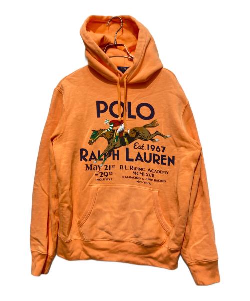 POLO RALPH LAUREN（ポロ・ラルフローレン）POLO RALPH LAUREN (ポロ・ラルフローレン) プリントパーカー オレンジ サイズ:Sの古着・服飾アイテム