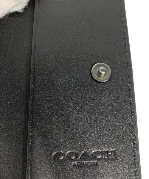 COACH（コーチ）COACH (コーチ) ファイブ リング キー ケース・シグネチャー レザー ブラックの古着・服飾アイテム