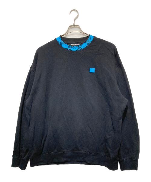 Acne studios（アクネ ストゥディオズ）Acne studios (アクネ ストゥディオズ) フェイスモチーフスウェット ブラック サイズ:Lの古着・服飾アイテム