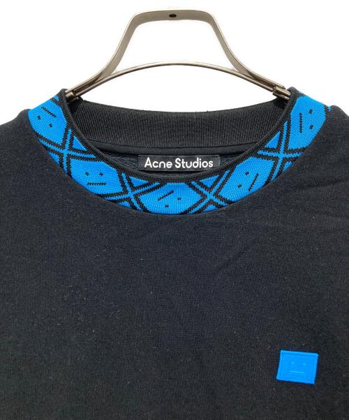 Acne studios（アクネ ストゥディオズ）Acne studios (アクネ ストゥディオズ) フェイスモチーフスウェット ブラック サイズ:Lの古着・服飾アイテム