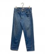 AURALEEオーラリー）の古着「WASHED HARD TWIST DENIM WIDE PT」｜ネイビー