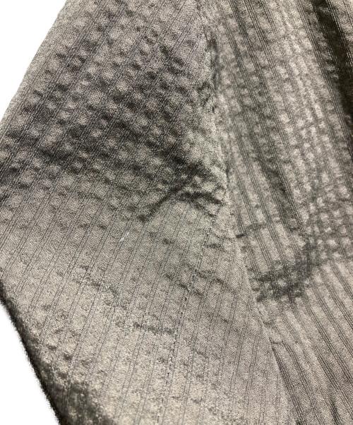 BLACK LABEL CRESTBRIDGE（ブラックレーベル クレストブリッジ）BLACK LABEL CRESTBRIDGE (ブラックレーベル クレストブリッジ) ハイストレッチサッカー ストライプ柄 2B テーラード アンコンジャケット カーキ サイズ:Mの古着・服飾アイテム