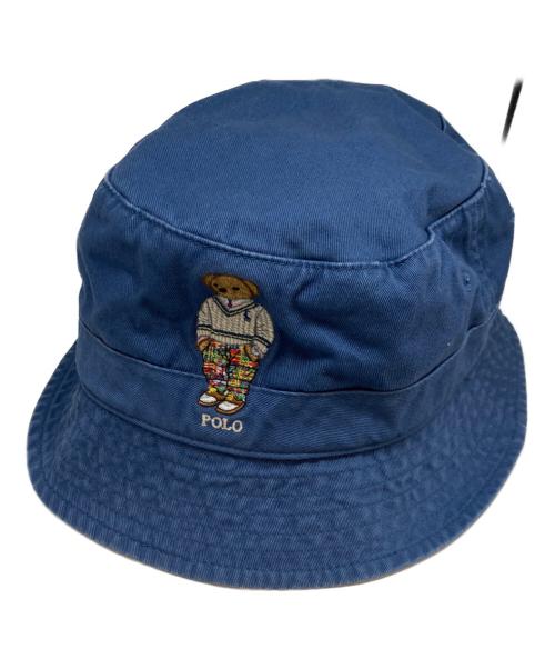 POLO RALPH LAUREN（ポロ・ラルフローレン）POLO RALPH LAUREN (ポロ・ラルフローレン) ポロベアバケットハット ブルーの古着・服飾アイテム