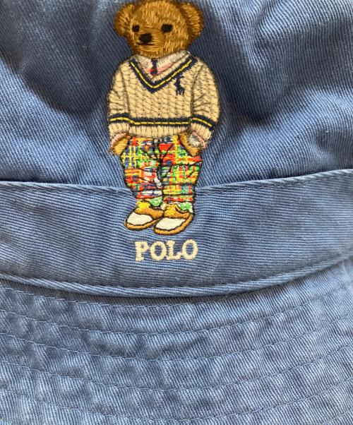 POLO RALPH LAUREN（ポロ・ラルフローレン）POLO RALPH LAUREN (ポロ・ラルフローレン) ポロベアバケットハット ブルーの古着・服飾アイテム