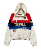 POLO RALPH LAURENポロ・ラルフローレン）の古着「レーシングパーカー」｜ホワイト×レッド
