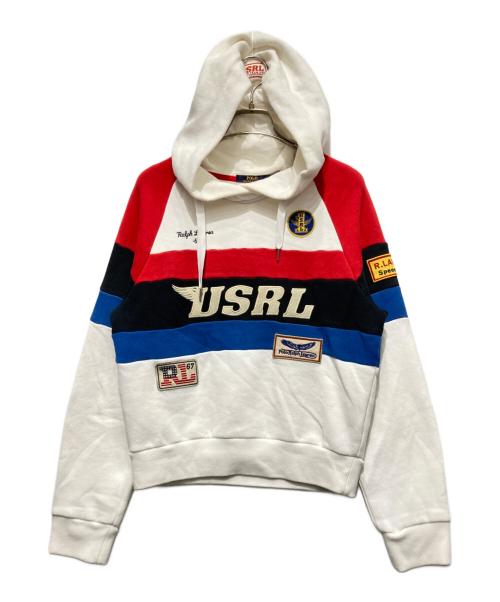 POLO RALPH LAUREN（ポロ・ラルフローレン）POLO RALPH LAUREN (ポロ・ラルフローレン) レーシングパーカー ホワイト×レッド サイズ:XSの古着・服飾アイテム