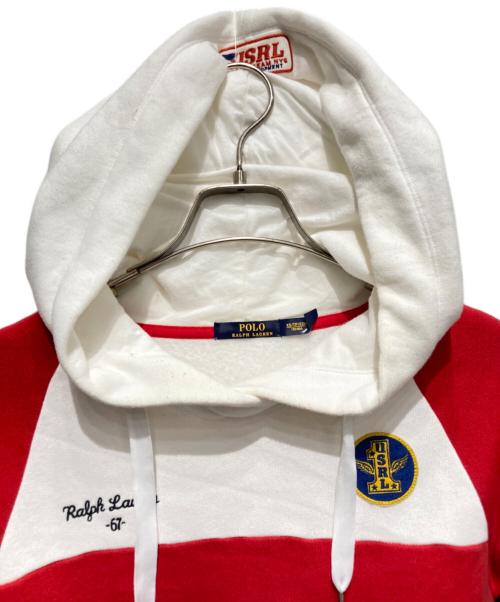POLO RALPH LAUREN（ポロ・ラルフローレン）POLO RALPH LAUREN (ポロ・ラルフローレン) レーシングパーカー ホワイト×レッド サイズ:XSの古着・服飾アイテム