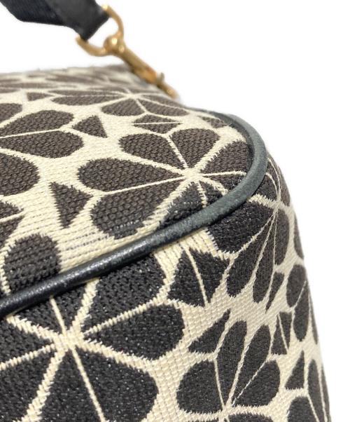 Kate Spade（ケイトスペード）Kate Spade (ケイトスペード) スペード フラワー ジャカード ストライプ サム スモール コンバーチブル ショルダーバッグ ブラック×ホワイトの古着・服飾アイテム