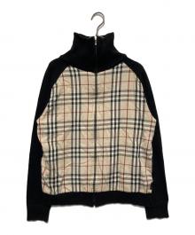 BURBERRY BLACK LABEL（バーバリーブラックレーベル）の古着「ノヴァチェックニットジャケット」｜ブラック