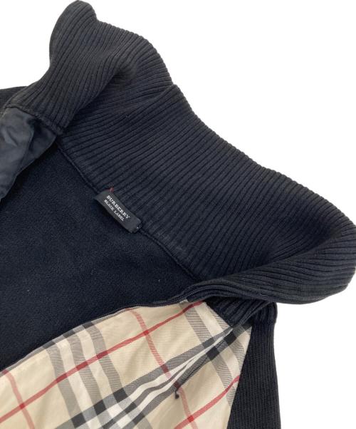 BURBERRY BLACK LABEL（バーバリーブラックレーベル）BURBERRY BLACK LABEL (バーバリーブラックレーベル) ノヴァチェックニットジャケット ブラック サイズ:3の古着・服飾アイテム