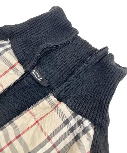 BURBERRY BLACK LABEL（バーバリーブラックレーベル）BURBERRY BLACK LABEL (バーバリーブラックレーベル) ノヴァチェックニットジャケット ブラック サイズ:3の古着・服飾アイテム
