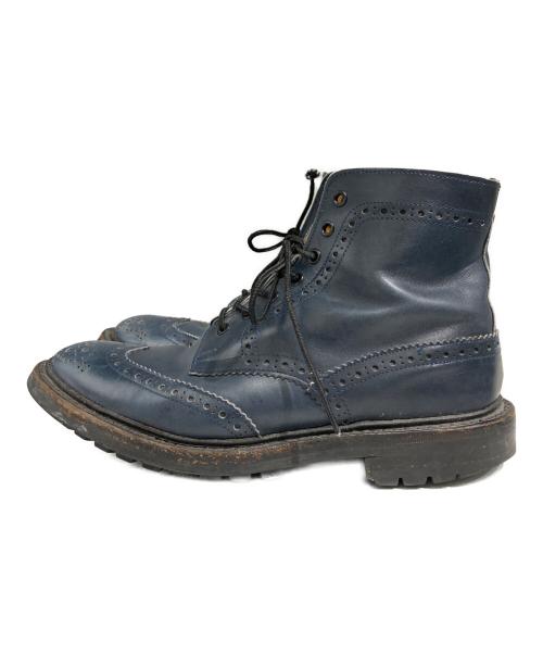 Tricker's（トリッカーズ）Tricker's (トリッカーズ) メダリオンカントリーブーツ ネイビー サイズ:8の古着・服飾アイテム