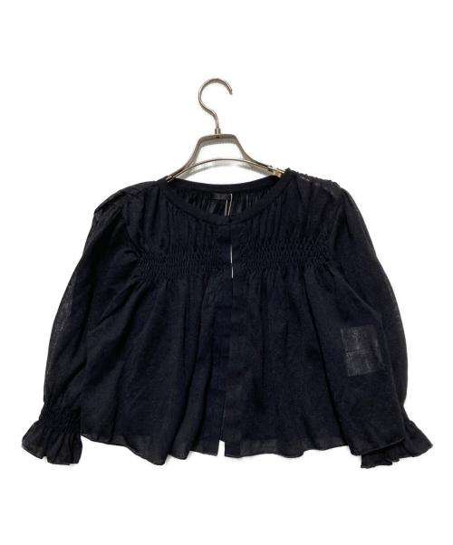 TO BE CHIC（トゥービーシック）TO BE CHIC (トゥービーシック) シャーリングショート ボレロ ブラック サイズ:42 未使用品の古着・服飾アイテム