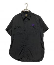 Needles（ニードルズ）の古着「S/S Work Shirt-Poly/ワーク シャツ-ポリ」｜ブラック
