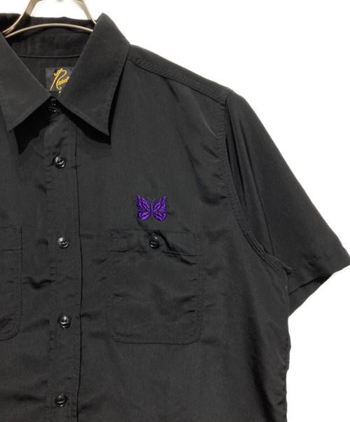 Needles（ニードルズ）Needles (ニードルズ) S/S Work Shirt-Poly/ワーク シャツ-ポリ ブラック サイズ:Mの古着・服飾アイテム