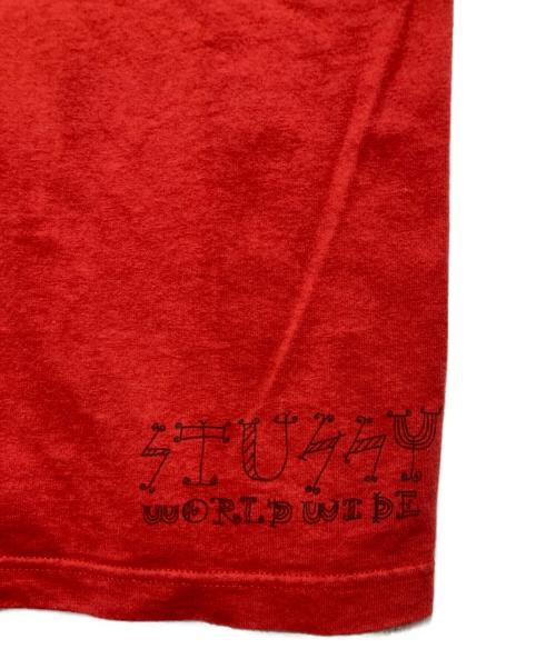 stussy（ステューシー）stussy (ステューシー) スカルプリントTシャツ レッド サイズ:Lの古着・服飾アイテム