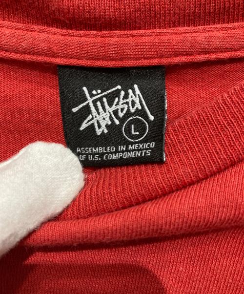 stussy（ステューシー）stussy (ステューシー) スカルプリントTシャツ レッド サイズ:Lの古着・服飾アイテム