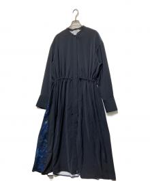 Muel Chic（ミュエルシック）の古着「Seren coat onepiece/セレンコートワンピース」｜ネイビー
