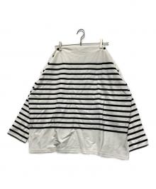 HYKE（ハイク）の古着「26SS BASQUE INSPIRED SKIRT」｜ホワイト×ブラック