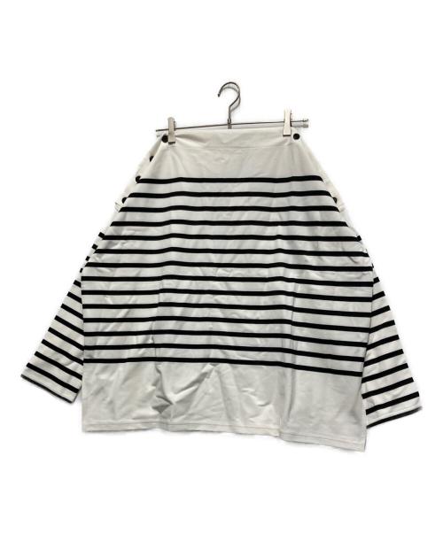HYKE（ハイク）HYKE (ハイク) 26SS BASQUE INSPIRED SKIRT ホワイト×ブラック サイズ:Lの古着・服飾アイテム