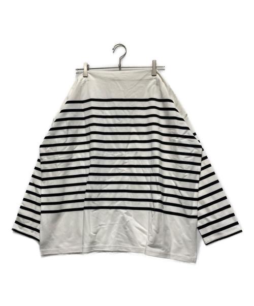 HYKE（ハイク）HYKE (ハイク) 26SS BASQUE INSPIRED SKIRT ホワイト×ブラック サイズ:Lの古着・服飾アイテム