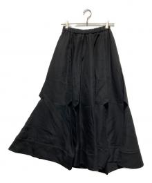 ENFOLD（エンフォルド）の古着「SLIT FLARE-SKIRT」｜ネイビー