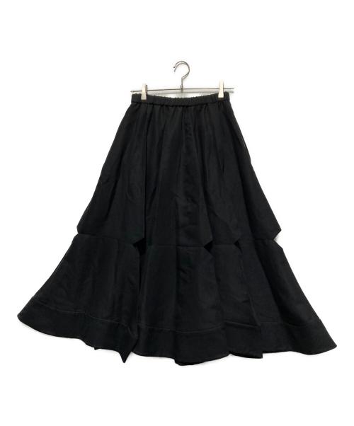 ENFOLD（エンフォルド）ENFOLD (エンフォルド) SLIT FLARE-SKIRT ネイビー サイズ:38の古着・服飾アイテム
