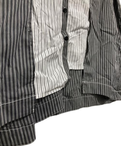 UN3D.（アンスリード）UN3D. (アンスリード) CURVE KNIT DOCKING SH ホワイト×ブラック サイズ:38の古着・服飾アイテム