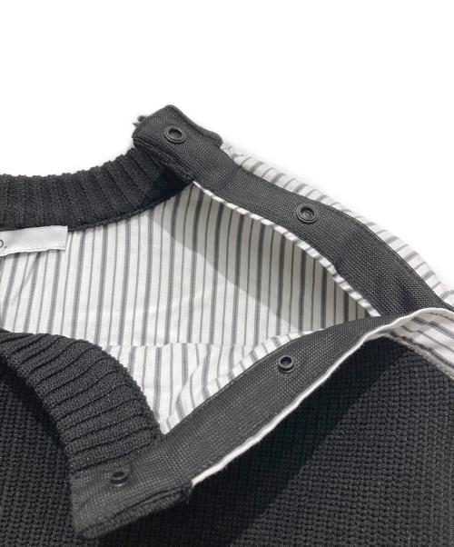 UN3D.（アンスリード）UN3D. (アンスリード) CURVE KNIT DOCKING SH ホワイト×ブラック サイズ:38の古着・服飾アイテム